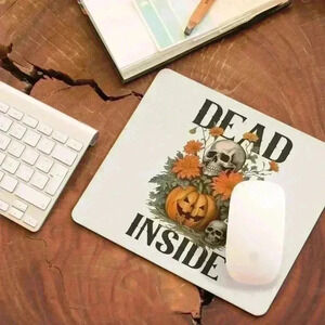 Dead inside Halloween fallsquare mouse pad
